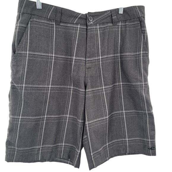 O'Neill Men's Casual Shorts Size 34 Grey plaid - Picture 1 of 3